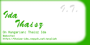 ida thaisz business card